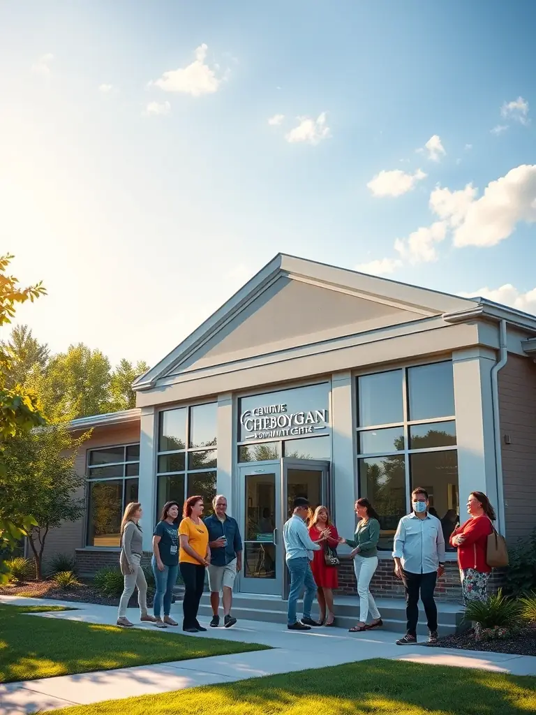 A picture of a newly renovated community center in Cheboygan, showcasing the positive impact of the Wonderful Life Family Foundation's investment in local infrastructure.
